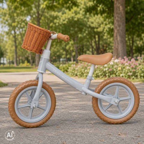 Rowerek biegowy Trike Fix Balance z koszykiem brązowy Kik Sp. z o. o. Sp. k.
