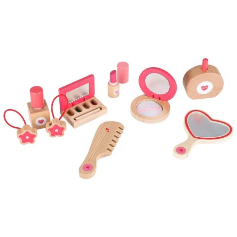 Zestaw kosmetyczny drewniany dla dziewczynki make up beauty kosmetyczka akcesoria Kik Sp. z o. o. Sp. k.