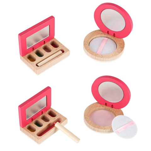 Zestaw kosmetyczny drewniany dla dziewczynki make up beauty kosmetyczka akcesoria Kik Sp. z o. o. Sp. k.