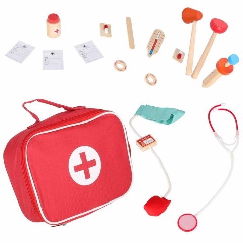 Zestaw lekarza drewniany torba lekarska mały doktor akcesoria Kik Sp. z o. o. Sp. k.