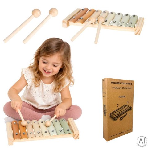 Cymbałki drewniane edukacyjne dla dzieci szkolne 8-tonowe instrument muzyczny Kik Sp. z o. o. Sp. k.