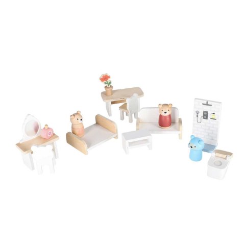 Domek dla lalek drewniany LULILO mebelki figurki 56cm miętowy Kik Sp. z o. o. Sp. k.