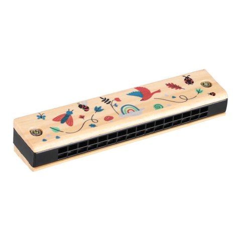 Instrumenty drewniane muzyczne dla dzieci trójkąt pałeczki harmonijka ustna tarka Kik Sp. z o. o. Sp. k.