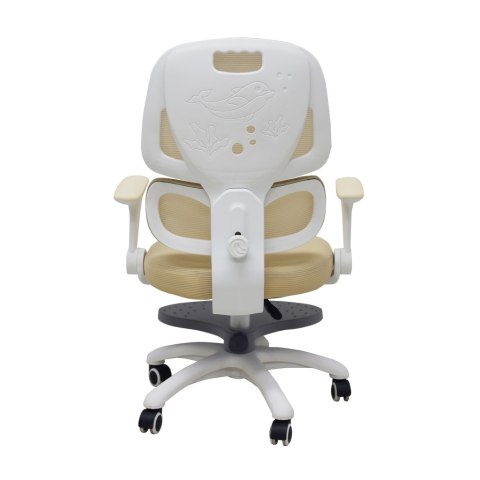Krzesło do biurka dla dziecka fotel ergonomiczny obrotowy regulowany beżowy Kik Sp. z o. o. Sp. k.