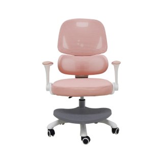 Krzesło do biurka dla dziecka fotel ergonomiczny obrotowy regulowany różowy Kik Sp. z o. o. Sp. k.