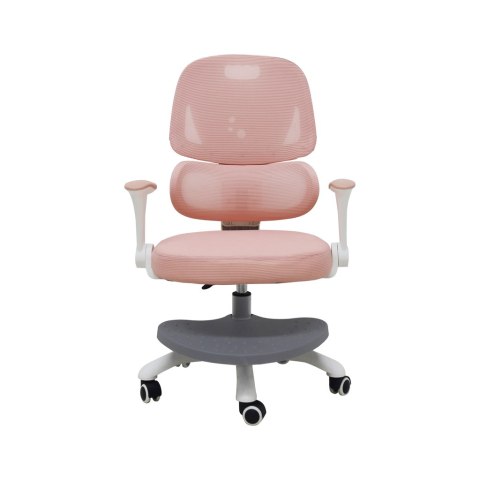 Krzesło do biurka dla dziecka fotel ergonomiczny obrotowy regulowany różowy Kik Sp. z o. o. Sp. k.