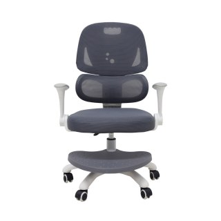 Krzesło do biurka dla dziecka fotel ergonomiczny obrotowy regulowany szary Kik Sp. z o. o. Sp. k.