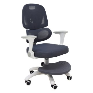 Krzesło do biurka dla dziecka fotel ergonomiczny obrotowy regulowany szary Kik Sp. z o. o. Sp. k.