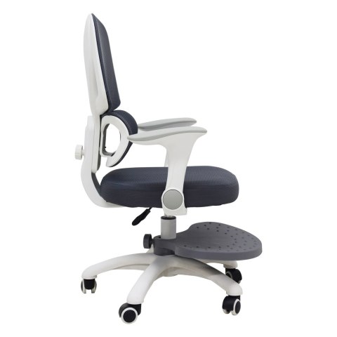 Krzesło do biurka dla dziecka fotel ergonomiczny obrotowy regulowany szary Kik Sp. z o. o. Sp. k.