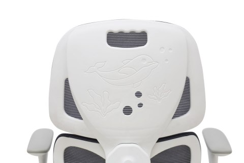 Krzesło do biurka dla dziecka fotel ergonomiczny obrotowy regulowany szary Kik Sp. z o. o. Sp. k.