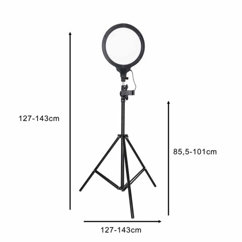 Lampa pierścieniowa studyjna LED ring okrągła do filmów 3 barwy światła panel Kik Sp. z o. o. Sp. k.