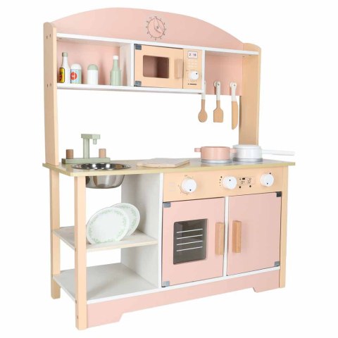 Kuchnia dla dzieci drewniana MDF MODERN CLASSIC akcesoria 81cm różowa Kik Sp. z o. o. Sp. k.