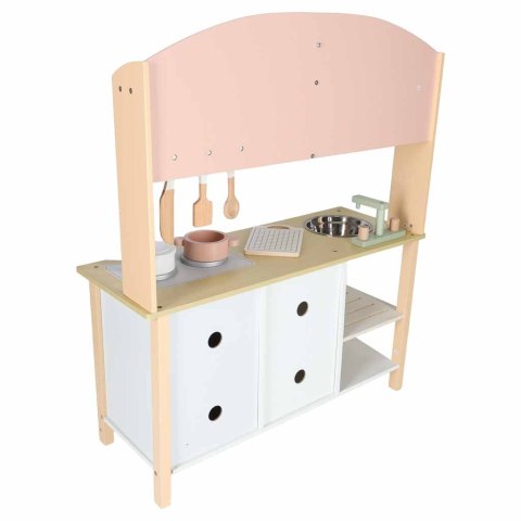 Kuchnia dla dzieci drewniana MDF MODERN CLASSIC akcesoria 81cm różowa Kik Sp. z o. o. Sp. k.