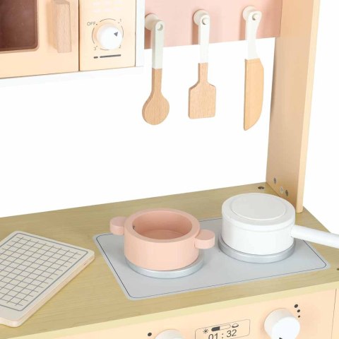 Kuchnia dla dzieci drewniana MDF MODERN CLASSIC akcesoria 81cm różowa Kik Sp. z o. o. Sp. k.