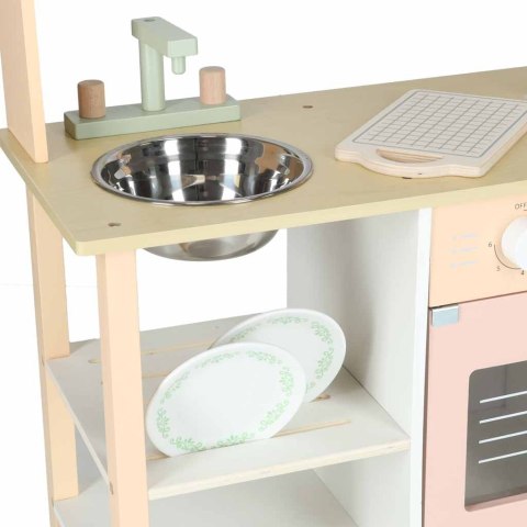 Kuchnia dla dzieci drewniana MDF MODERN CLASSIC akcesoria 81cm różowa Kik Sp. z o. o. Sp. k.