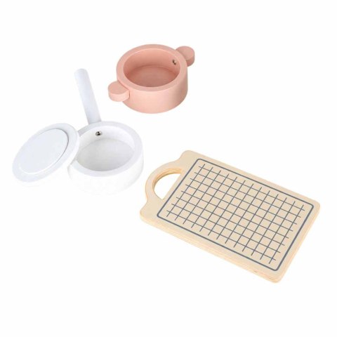Kuchnia dla dzieci drewniana MDF MODERN CLASSIC akcesoria 81cm różowa Kik Sp. z o. o. Sp. k.