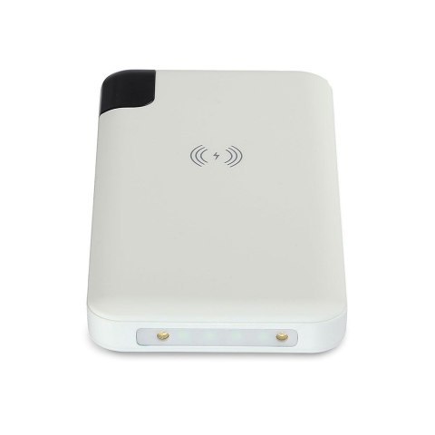 Power Bank V-TAC 8000mAh Indukcja Wyświetlacz Biały STOJAK V-TAC Europe Ltd
