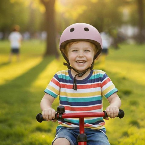 Kask rowerowy dla dziecka Trike Fix dziecięcy regulowany LED M 55-58cm fioletowy Kik Sp. z o. o. Sp. k.
