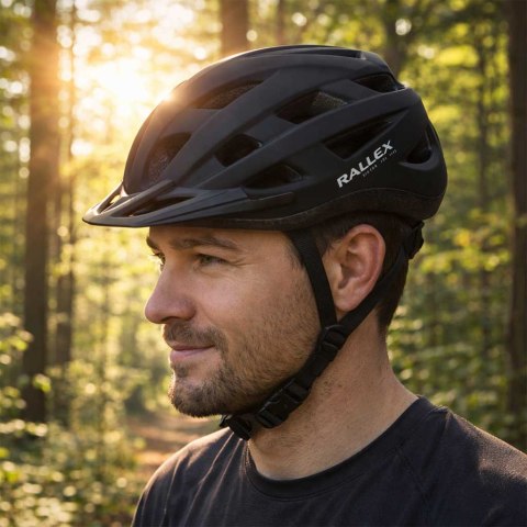 Kask rowerowy na rower RALLEX damski męski regulowany czarny L 58-62cm SHANGHAI RALLEX INDUSTRIAL