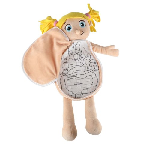 Lalka maskotka zabawka edukacyjna nauka anatomii dziewczynka Kik Sp. z o. o. Sp. k.