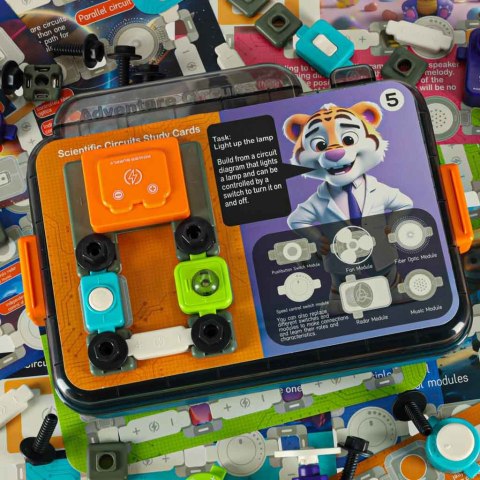 Mały elektryk elektronik zestaw edukacyjny 45 elementów + 12 kart Kik Sp. z o. o. Sp. k.