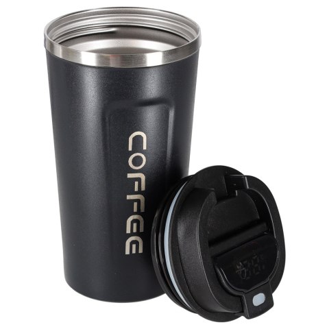 Smart kubek podróżny z wyświetlaczem LED czarny 500ml Kik Sp. z o. o. Sp. k.