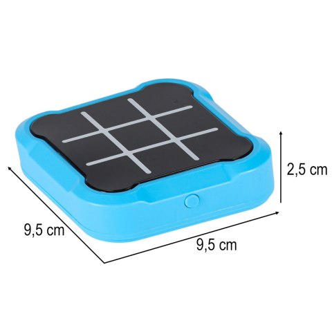 Kółko krzyżyk gra elektroniczna logiczna tic tac toe konsola przenośna niebieska Kik Sp. z o. o. Sp. k.