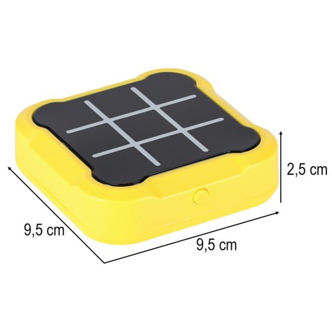 Kółko krzyżyk gra elektroniczna logiczna tic tac toe konsola przenośna żółta Kik Sp. z o. o. Sp. k.