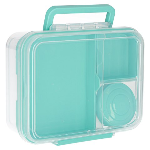 Lunch box śniadaniówka pudełko śniadaniowe z przegródkami dzielone 2200ml miętowe Kik Sp. z o. o. Sp. k.
