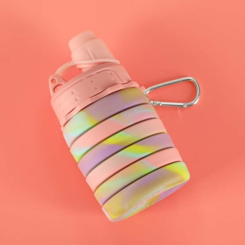 Butelka na wodę bidon silikonowy składany z uchwytem BPA FREE 500ml tęczowy Kik Sp. z o. o. Sp. k.