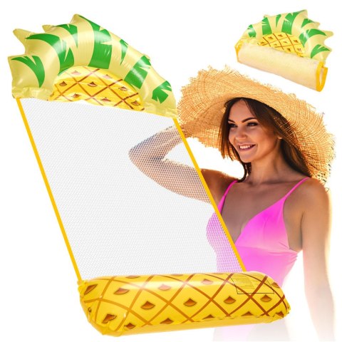 Materac dmuchany plażowy hamak wodny leżak fotel krzesło do pływania basenu ananas Kik Sp. z o. o. Sp. k.